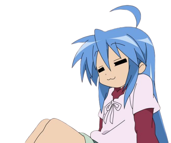 Anime character sitting